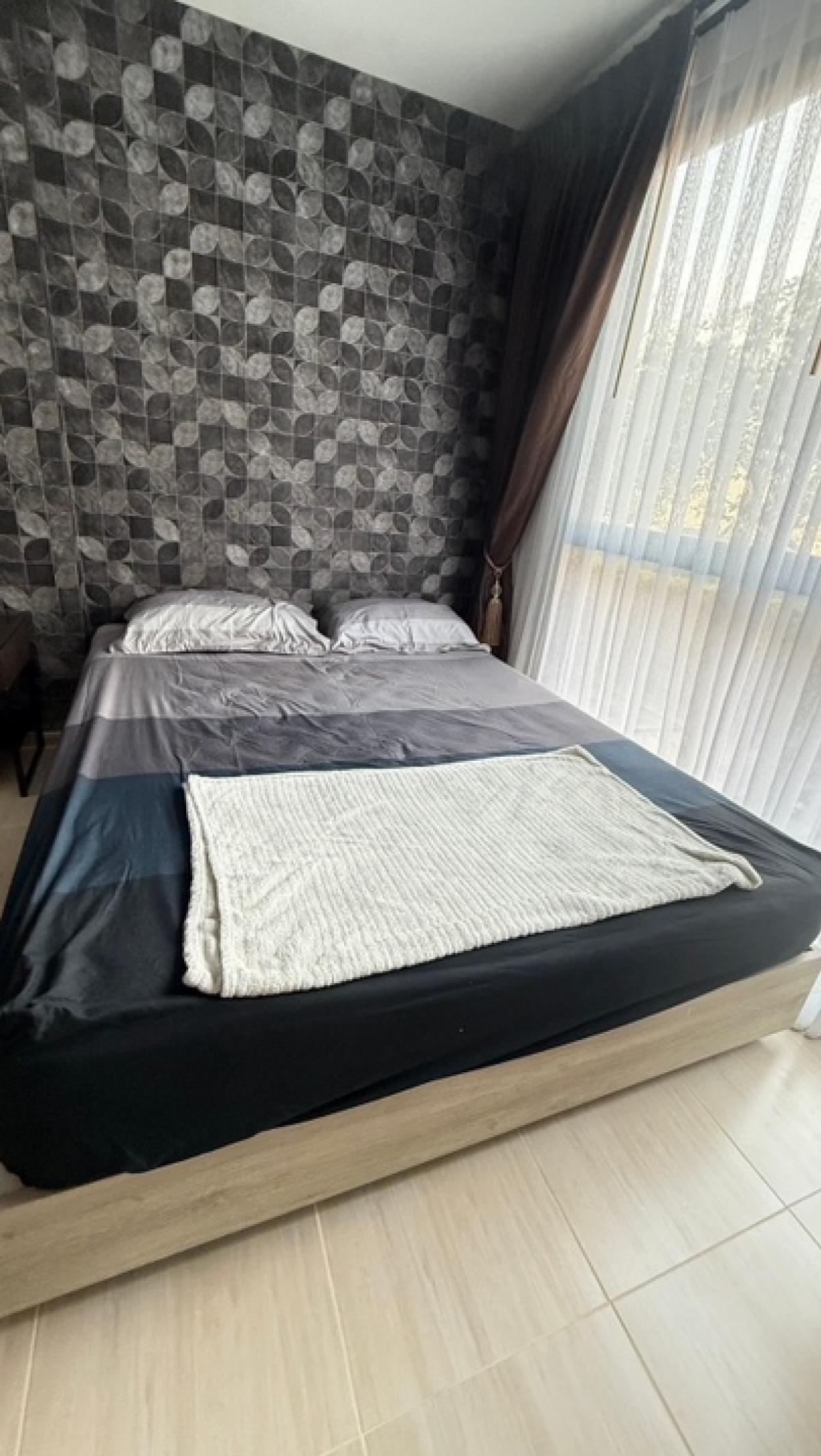 For RentCondoBangna, Bearing, Lasalle : 📍FOR RENT. The Excel Groove (Availible Ready to Move in Project A Soi Lasal 52 (Sukhumvit 105) Building A, 2nd Floor (south garden) 25 sq.m. Complete fir (bed, table, chair, sofa, refrigerator Washing machine, TV 32 “