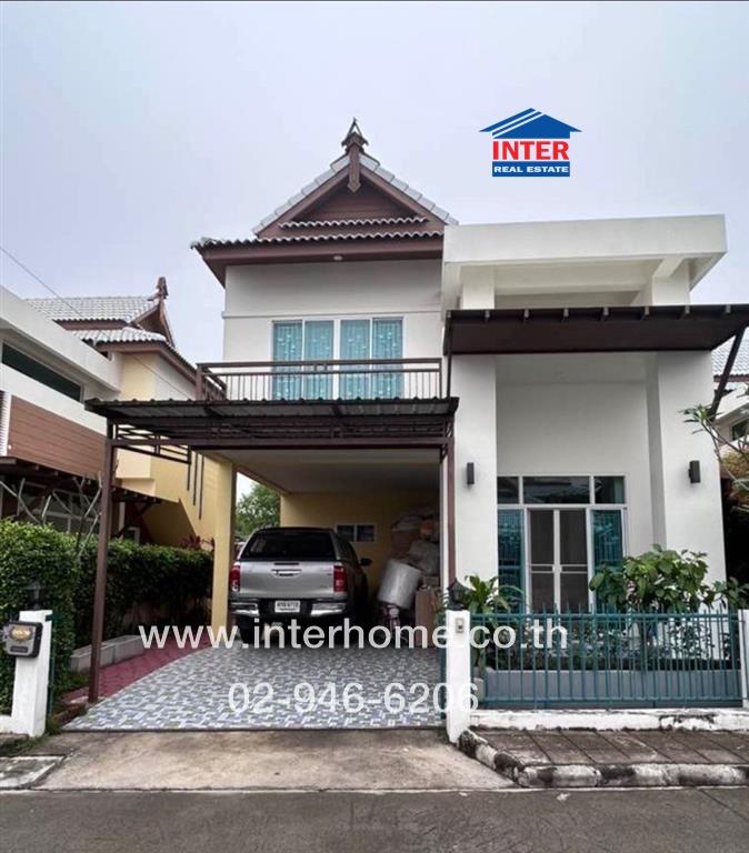 For SaleHouseChiang Mai : 2 storey detached house, 52.5 sq.w., The Greenery Central Village, Chiang Mai-Doi Saket Intersection Chiang Mai-Doi Saket Road Sompoch Road, Chiang Mai 700 years, San Sai Chiang Mai