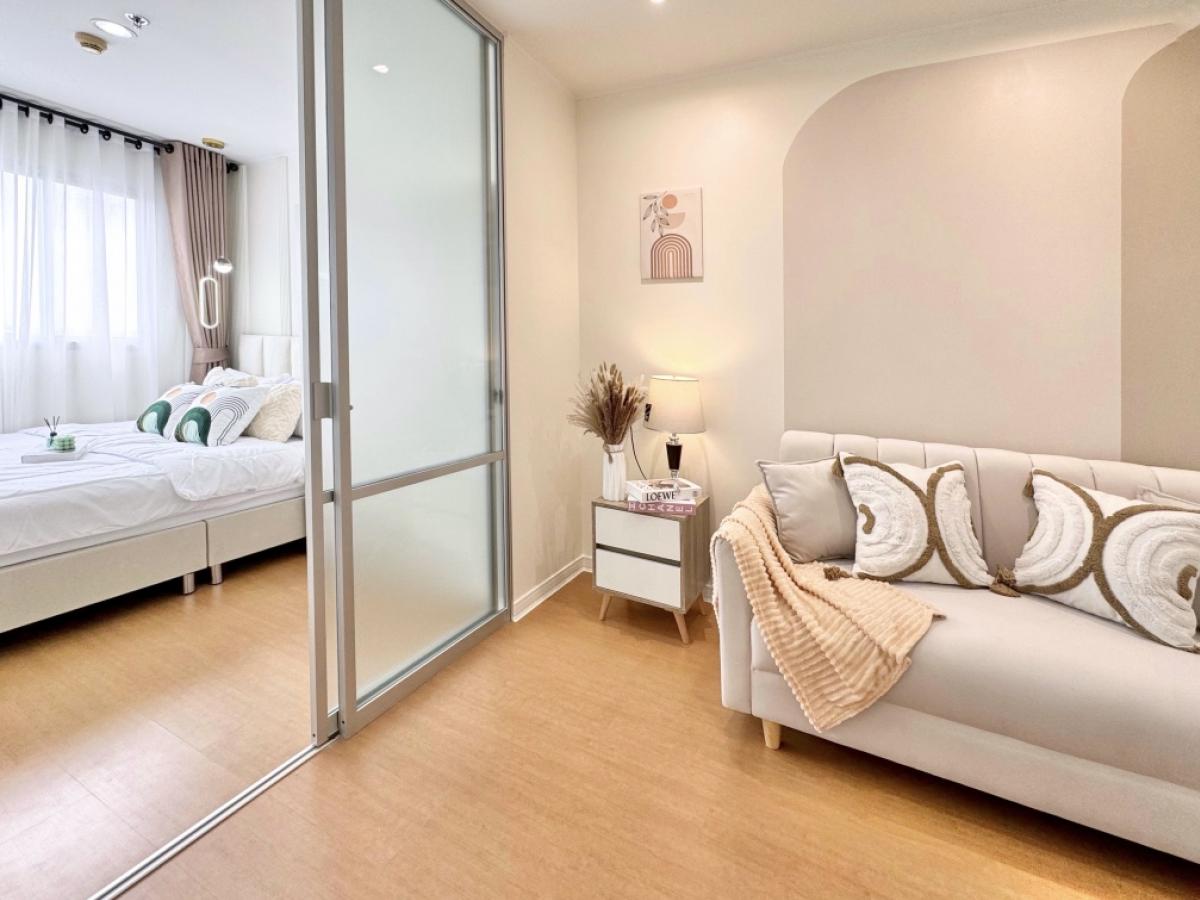 For SaleCondoNawamin, Ramindra : ✨🏢 New decoration room Full free furniture Minimal-Lucksurie style Can carry the bag Or investing is very worthwhile Lumpini condo for sale Condo Town Ram Inthra-Nawamin 25 sqm. Building A, Floor 10