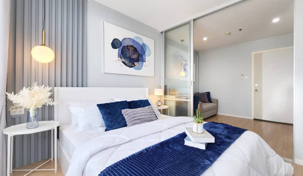 For SaleCondoNawamin, Ramindra : Urgent sale 🔥 Lumpini Park Nawamin - Si Burapha 🔥 High floor, shady central area New room with complete set of new furniture (PS57751)