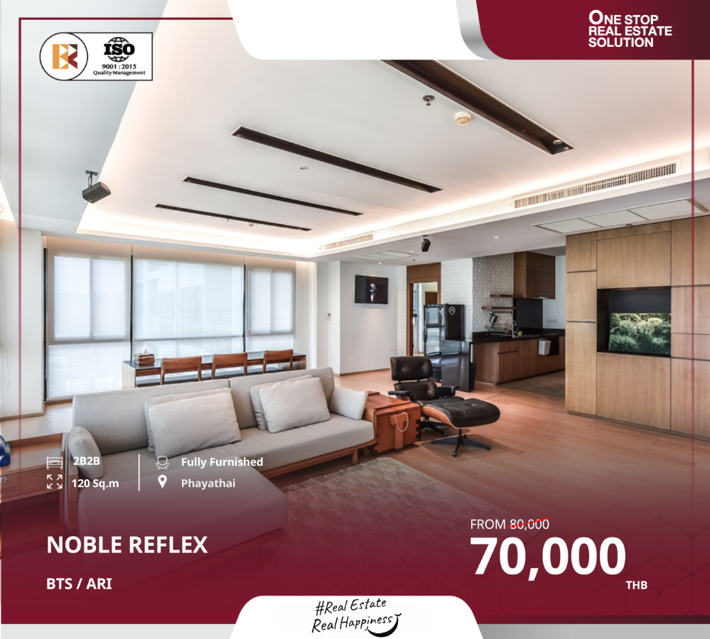 For RentCondoAri,Anusaowaree : Noble Reflex, Ready-to-Move-In Condo in a Popular Shopping Area near BTS Ari