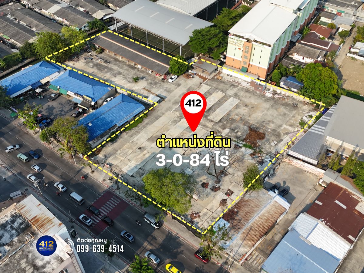 For RentLandLadprao101, Happy Land, The Mall Bang Kapi : Land for rent 3 rai, Lat Phrao 101, good location, community area near Bang Kapi BTS