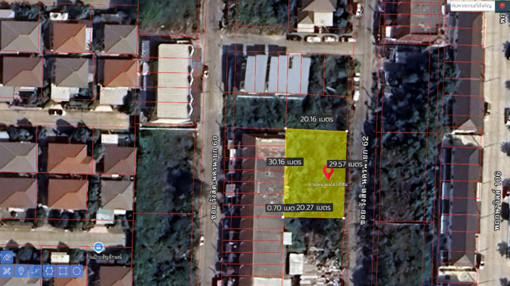 For SaleLandPathum Thani,Rangsit, Thammasat : Beautiful plot of land, area of ​​149 square wah, Soi Rangsit-Nakhon Nayok 62, beautiful converted