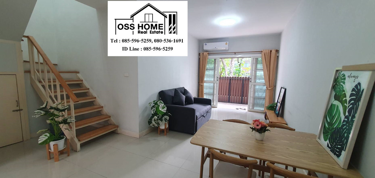 For SaleTownhomeKaset Nawamin,Ladplakao : KT358 Sell 2 -story townhouse, 3 bedrooms, 2 bathrooms, Areeya The Caller Project, 3 premium, Lat Pla, the front of the house does not collide with anyone in a shady garden. Wake up and see the livable green Keep the color a little ready to go in. Suitabl