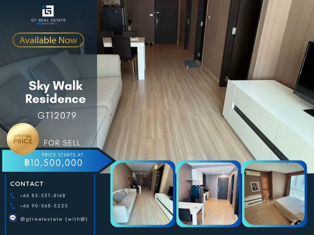 For SaleCondoOnnut, Udomsuk : Sky Walk Residence Condo, beautiful room, full furniture for sale