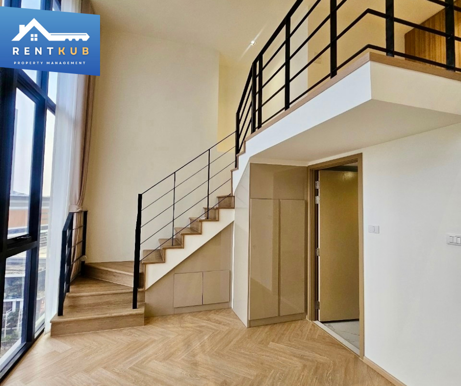 For RentCondoWongwianyai, Charoennakor : 🔹Condo for Rent | Na Reva Charoennakhon | 49 SQ.M. | 1 Bed Loft, 1 Bath | 23,000 thb.