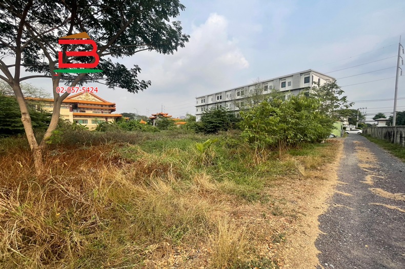 For SaleLandEakachai, Bang Bon : Selling/rental land, area of ​​1-0-75 rai, near the Chinese temple (Wat Feng Wong Sun Tai Hwa Sue), Khubon Road, Bang Chan Subdistrict, Khlong Sam Wa District, Bangkok