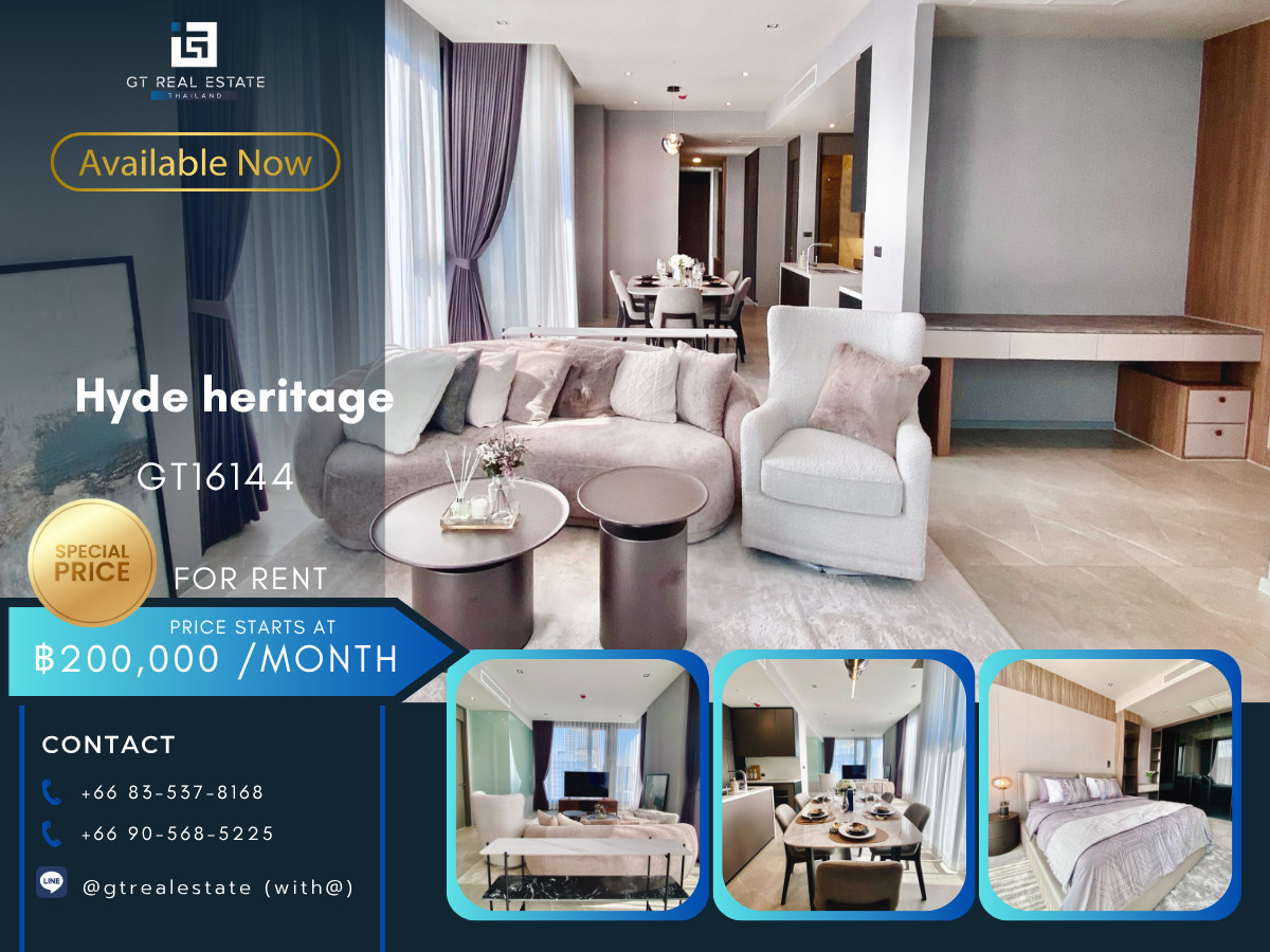For RentCondoSukhumvit, Asoke, Thonglor : ✨ GT16144 | Condo Hyde Heritage Thonglor, beautiful room, fully furnished. Ready to rent