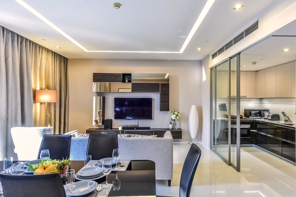 ให้เช่าคอนโดสาทร นราธิวาส : The Bangkok Sathorn (For ent) 2 Bed 2 Bath. area 118.40 Square meter. With River view. *Rental 95,000 per month.  #CODE1496