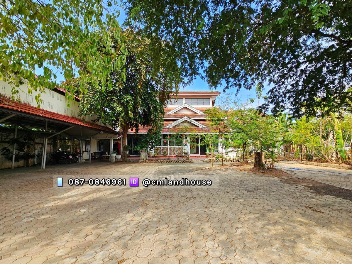 For SaleHouseChiang Mai : 1 rai of land for sale, Muang District, plus 3 houses near the airport 5 km near Central Airport 4 km. Renovate made a villa or pool villa or built an apartment condo.