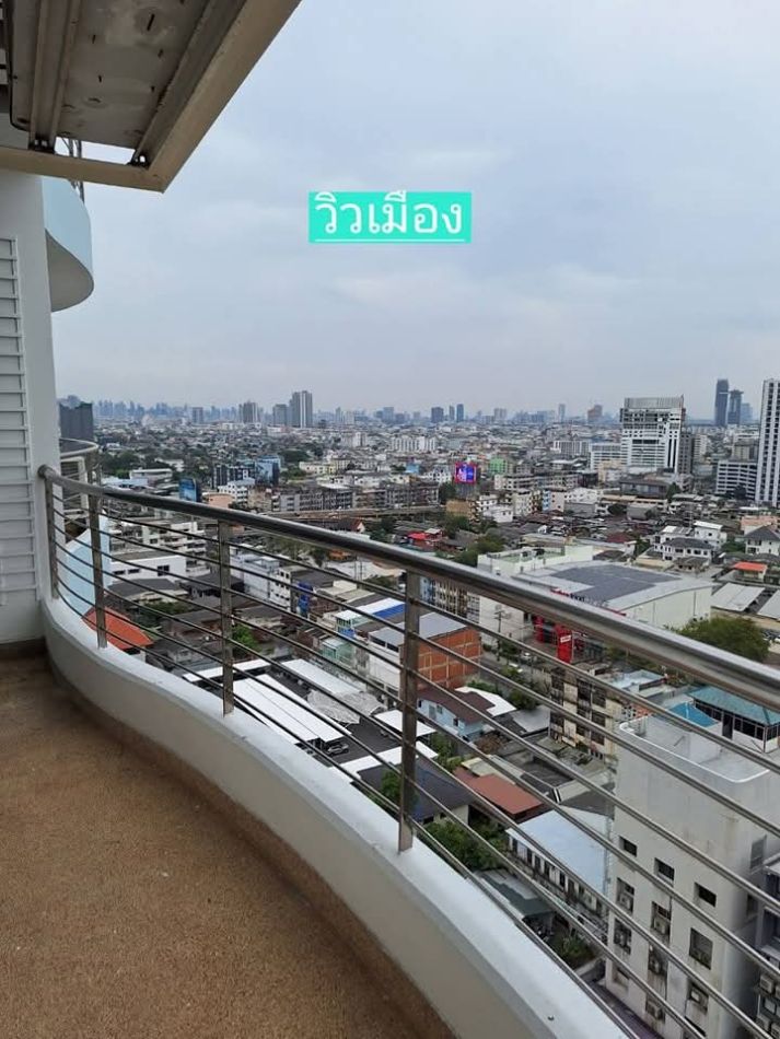 For RentCondoRama3 (Riverside),Satupadit : Condo for rent Supalai Casa Riva Rama 3, Vista Building 1, 19th floor, size 89 sq m., For rent 30,000 baht/month