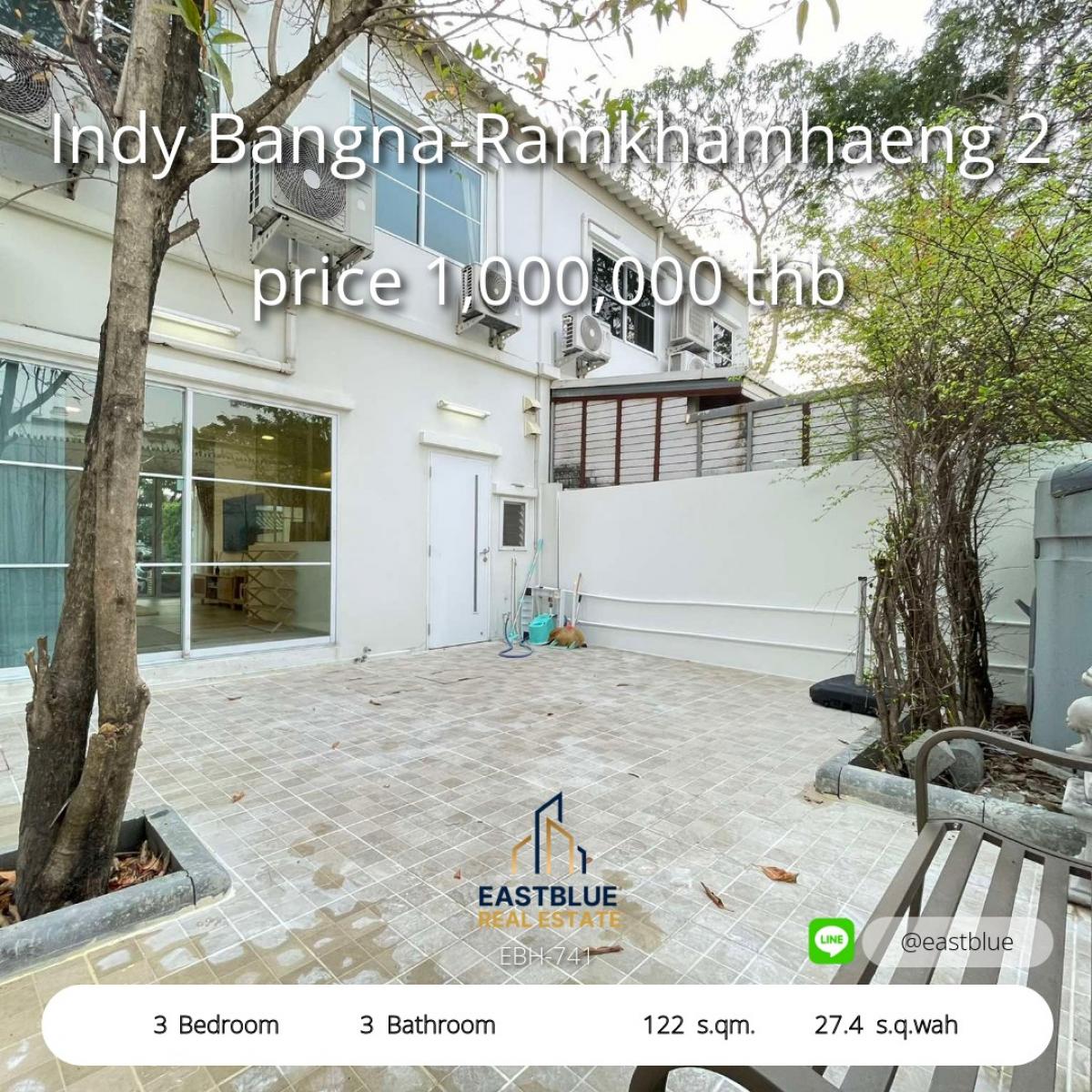 ให้เช่าทาวน์โฮมบางนา แบริ่ง ลาซาล : บ้านพร้อมอยู่ Indy บางนา-รามคำแหง 3 ห้องนอน ใกล้เมือง เช่าหรือซื้อได้ เริ่มต้น 65,000 บาทต่อเดือน ด่วนจำนวนจำกัด!