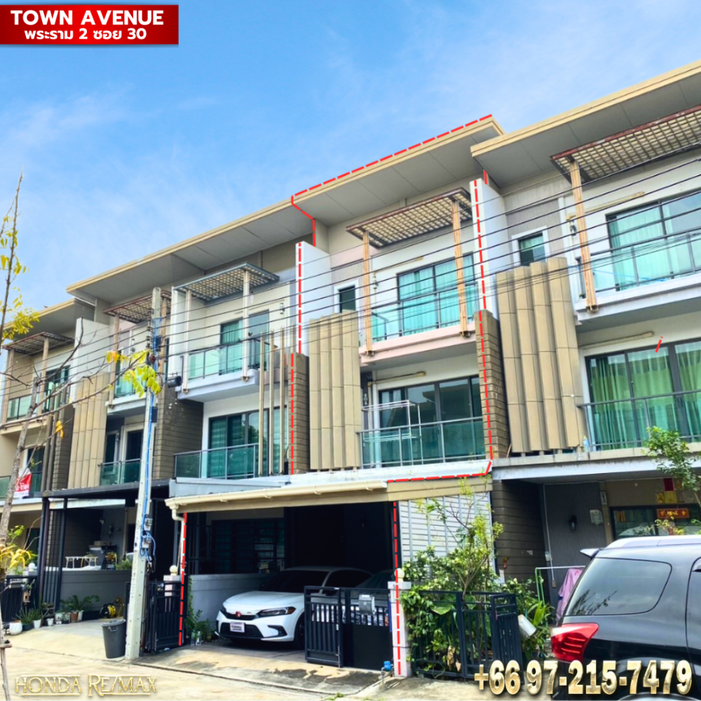ขายทาวน์โฮมพระราม 2 บางขุนเทียน : ขายทาวน์เฮาส์ Town Avenue ทาวน์ อเวนิว (พระราม 2 ซ. 30) 3 ชั้น เช้าออกได้หลายทาง