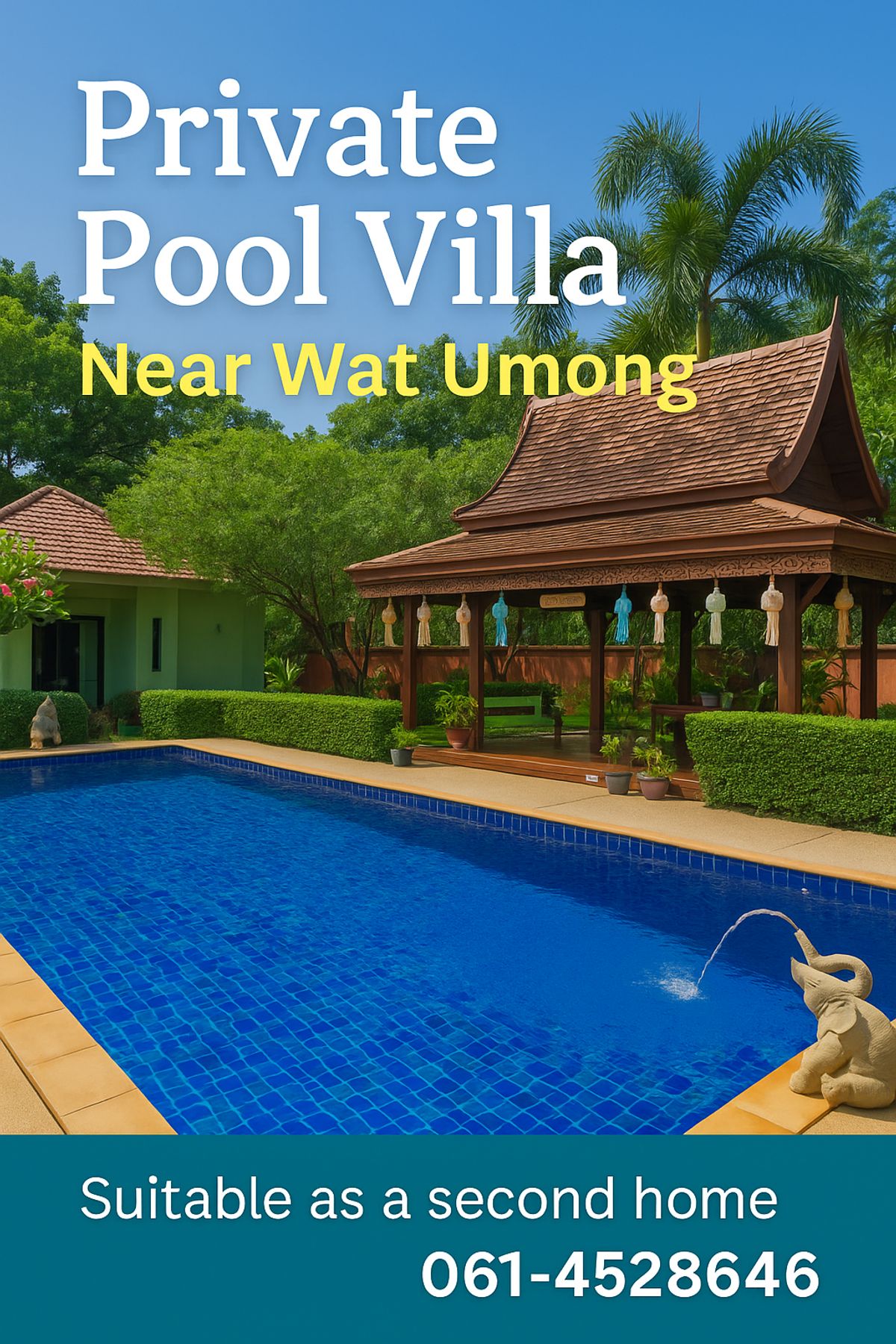 ขายบ้านเชียงใหม่ : 💼 ขายด่วน! วิลล่าพร้อมสระ วัดอุโมงค์–นิมมาน ลงทุนก็คุ้ม พักเองก็ฟิน รายล้อมธรรมชาติ & แหล่งท่องเที่ยว