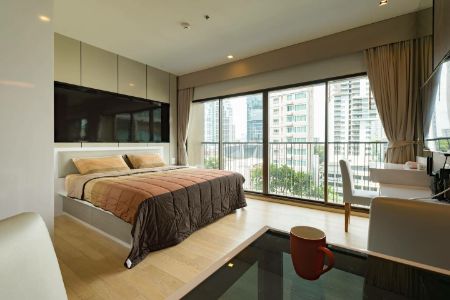 For RentCondoSukhumvit, Asoke, Thonglor : rent condo noble refine near bts phompong 240 m.   32 sqm. 1 bedroom