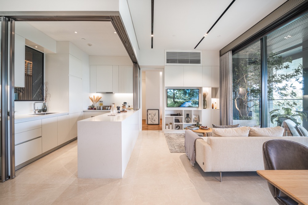 For SaleCondoBangna, Bearing, Lasalle : Super Luxury & quot; Mulberry Grove The Forestias Condominiums & quot; Usable area 99.59 sq.m., 2 bedrooms, 2 bathrooms, big rooms, atmosphere like at home Surrounded a large green area Convenient transportation next to Bang Na-Trat Road