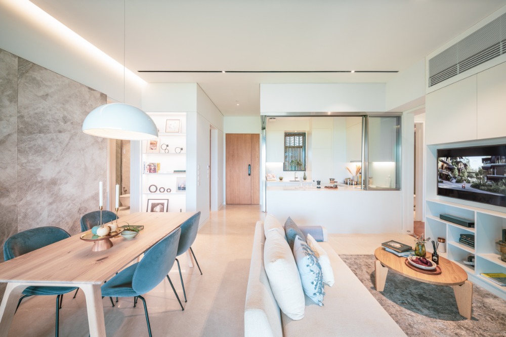 For SaleCondoBangna, Bearing, Lasalle : Super Luxury & quot; Mulberry Grove The Forestias Condominiums & quot; Usable area 99.59 sq.m., 2 bedrooms, 2 bathrooms, big rooms, atmosphere like at home Surrounded a large green area Convenient transportation next to Bang Na-Trat Road