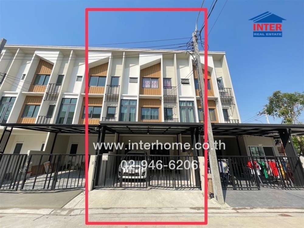 ให้เช่าทาวน์โฮม : ทาวน์โฮม 3 ชั้น 18.5 ตร.ว. หมู่บ้านเพล็กซ์ อ่อนนุช – วงแหวน ถนนสุขาภิบาล 2 ถนนกาญจนาภิเษก เขตประเวศ กรุงเทพมหานคร