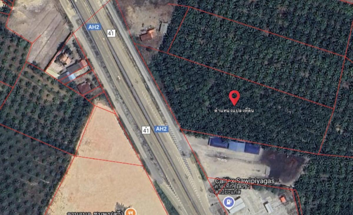 For RentLandChumphon : Land for rent 9 rai, next to the main road, Chumphon -Bangkok