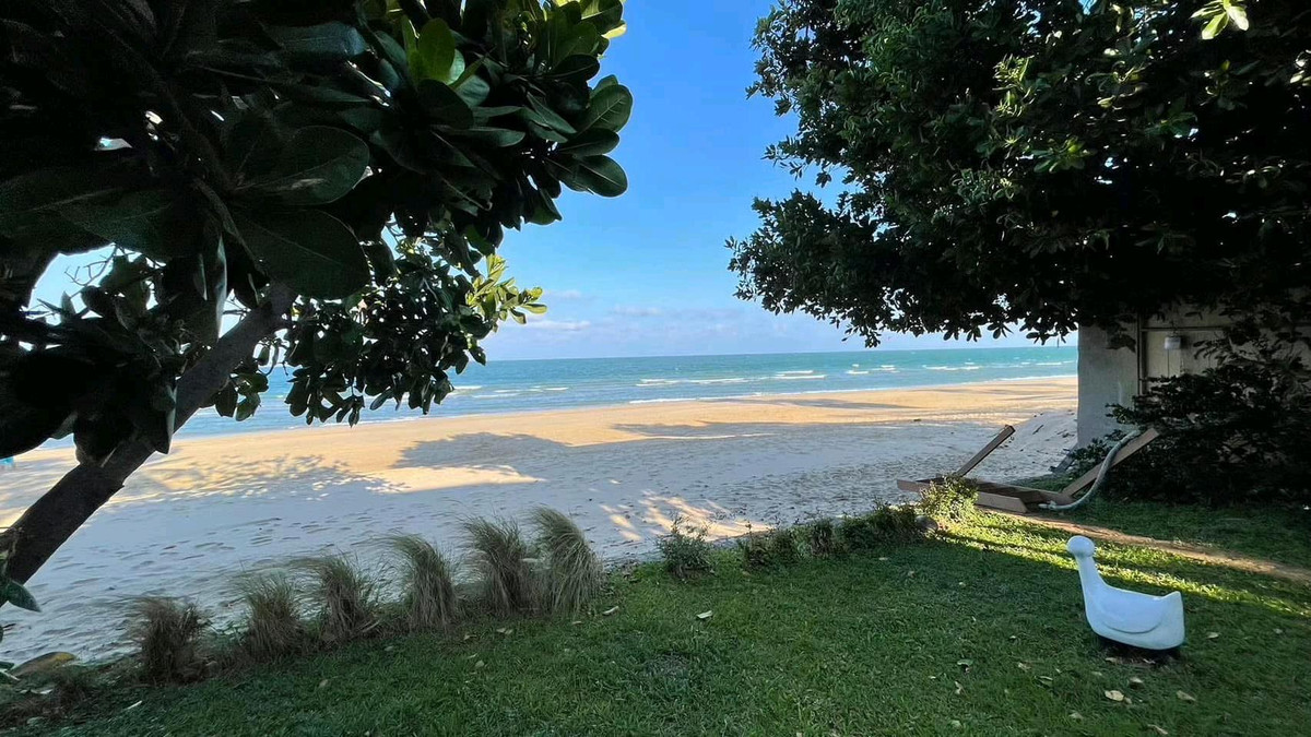 ขายบ้านหัวหิน ประจวบคีรีขันธ์ : 🌊 บ้านไม้ติดทะเล ปากน้ำปราณ เขากะโหลก — วิวทะเลส่วนตัวสุดหร◌ู