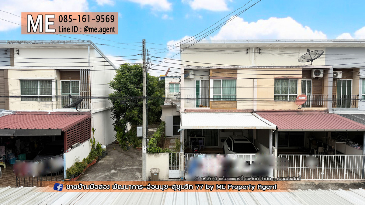 For SaleTownhomePattanakan, Srinakarin : 2-story townhouse for sale, Willet Light Pattanakarn 38, large plan, near Pattanakarn - On Nut - Srinakarin, call 064-954-9619 (TF36-20)