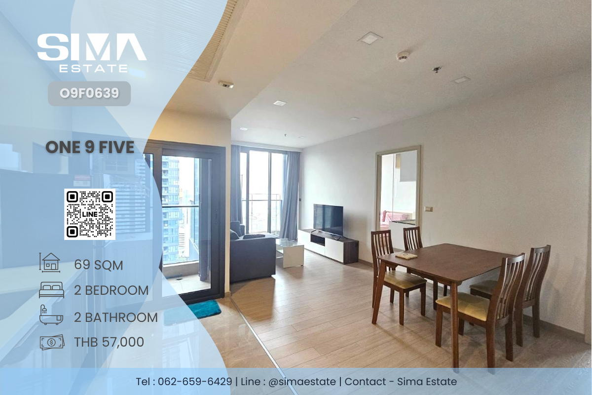 For RentCondoRama9, Petchburi, RCA : For rent ☁️One 9 Five☁️Very beautiful room, well decorated, high floor, ready to move in☀️