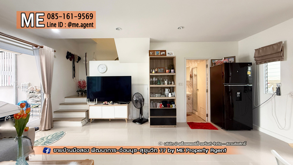 For SaleTownhomePattanakan, Srinakarin : 2-story townhouse for sale, Willet Light Pattanakarn 38, large plan, near Pattanakarn - On Nut - Srinakarin, call 064-954-9619 (TF36-20)