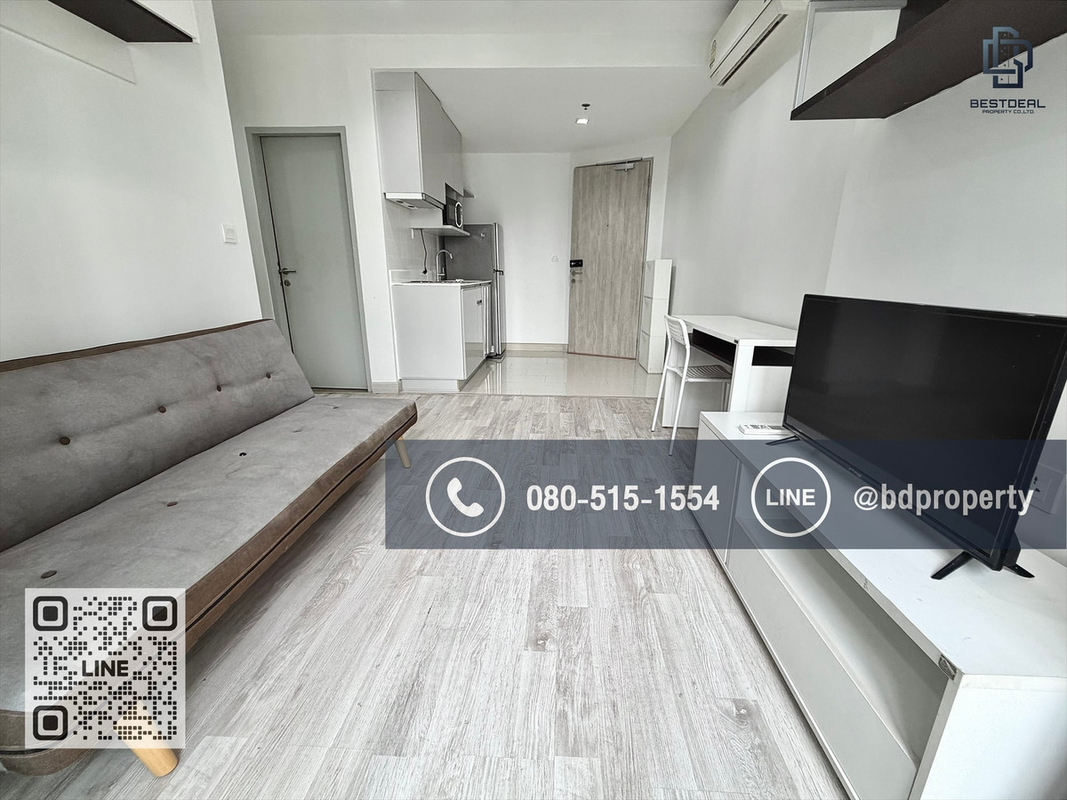 For RentCondoRama9, Petchburi, RCA : Bestdeal  FOR RENT Studio 22 sqm. Rental 12,000 THB /month CONDO “IDEO MOBI RAMA 9” Near Phraram Kao 9 MRT Station 80 meters.