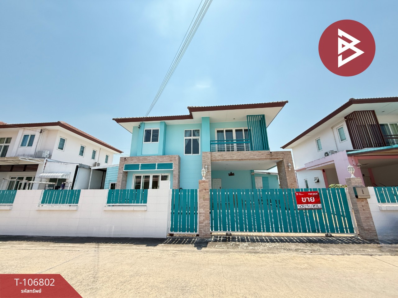 For SaleHouseMahachai Samut Sakhon : 2 storey detached house for sale, Sarinthara Village 1, Samut Sakhon