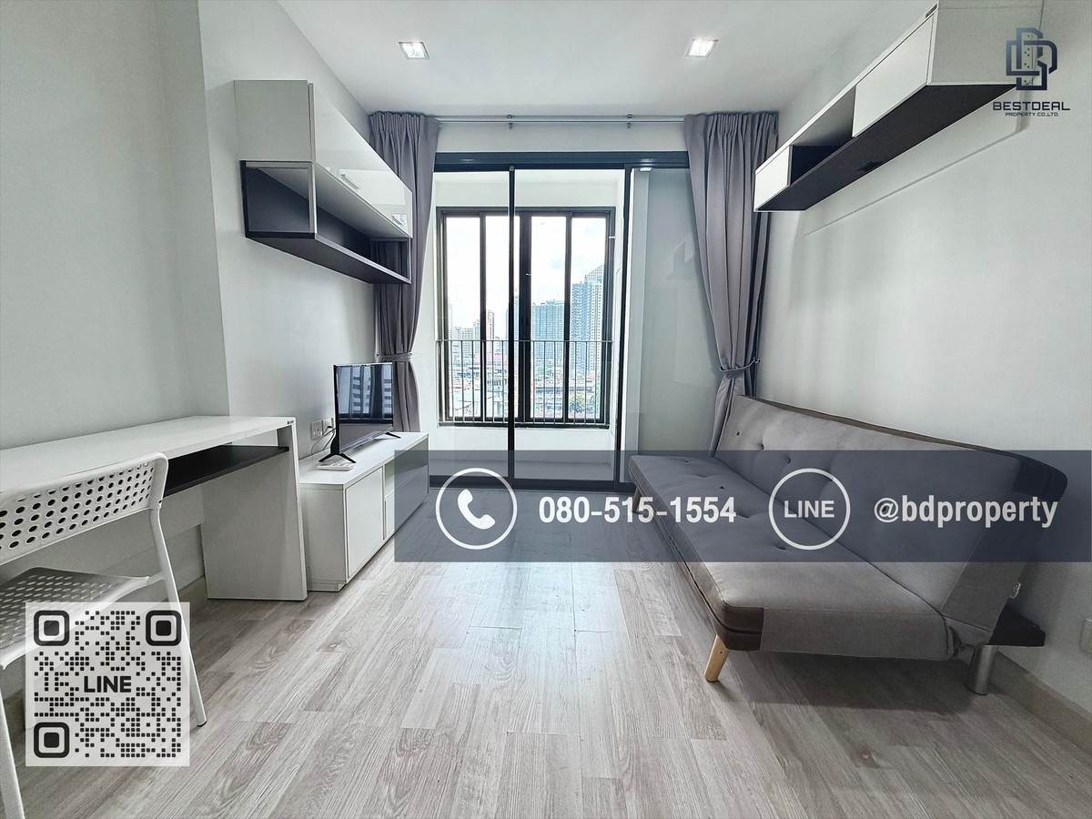 For RentCondoRama9, Petchburi, RCA : Bestdeal  FOR RENT Studio 22 sqm. Rental 12,000 THB /month CONDO “IDEO MOBI RAMA 9” Near Phraram Kao 9 MRT Station 80 meters.