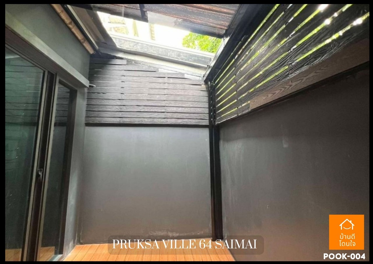 For SaleTownhomeNawamin, Ramindra : Dont miss !! Townhome Pruksa Ville 64 Sai Mai Sai (22 sq.w.) 3 bedrooms, 2 beautiful water