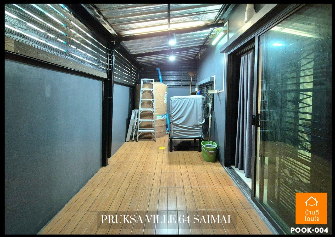 For SaleTownhomeNawamin, Ramindra : Dont miss !! Townhome Pruksa Ville 64 Sai Mai Sai (22 sq.w.) 3 bedrooms, 2 beautiful water
