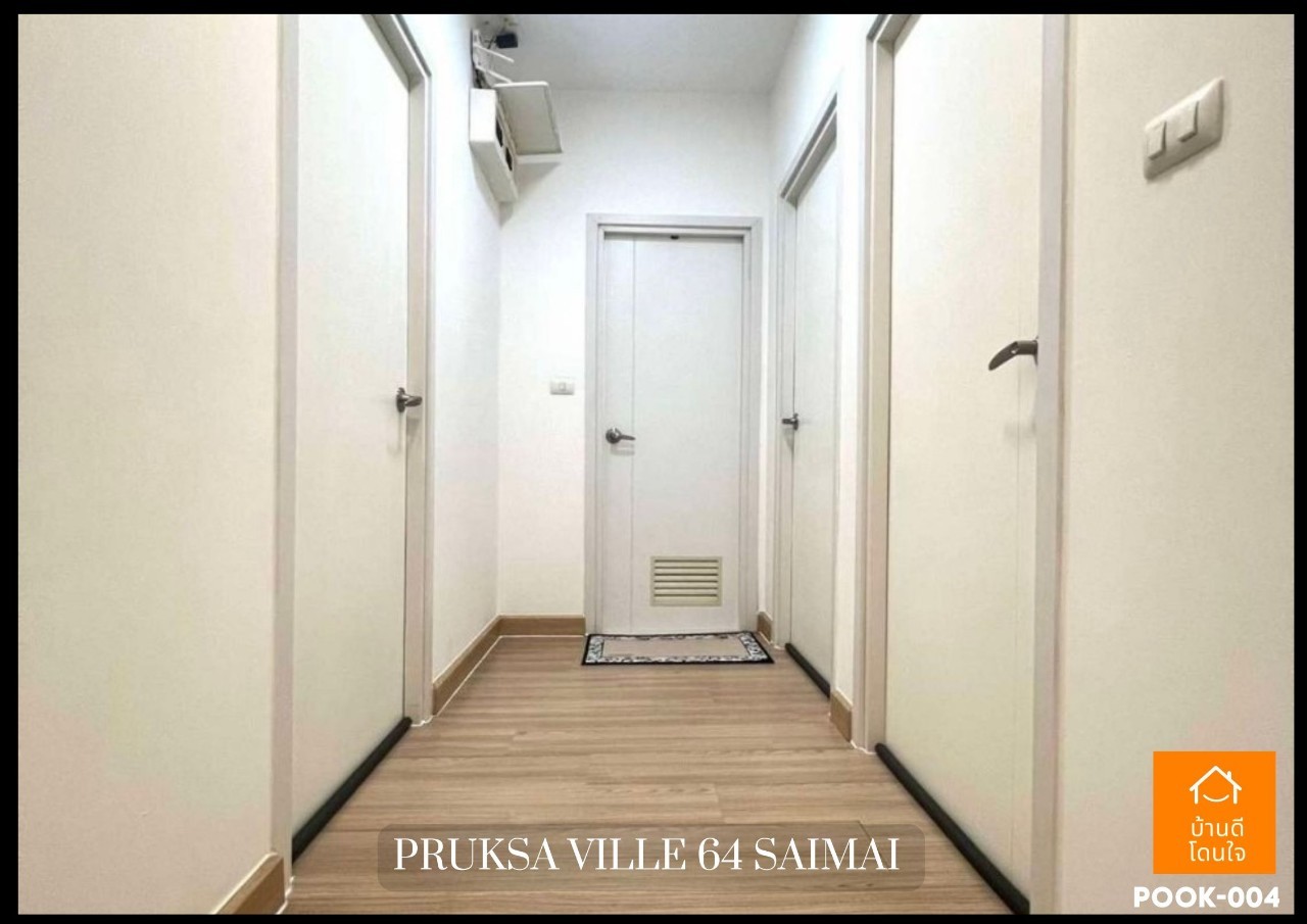 For SaleTownhomeNawamin, Ramindra : Dont miss !! Townhome Pruksa Ville 64 Sai Mai Sai (22 sq.w.) 3 bedrooms, 2 beautiful water