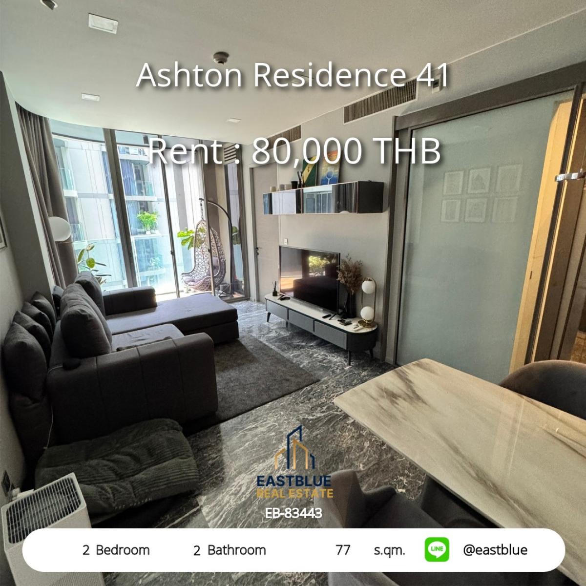For RentCondoSukhumvit, Asoke, Thonglor : Luxury 2BR Condo Ashton Residence 41 in the heart of Phrom Phong
Rent 80,000 THB/month, close to BTS, swimming pool, fitness. Book now!