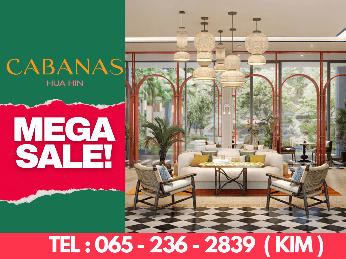 For SaleCondoHuahin, Prachuap Khiri Khan, Pran Buri : 𝙈𝙀𝙂𝘼 𝙎𝘼𝙇𝙀🔥𝗖𝗔𝗕𝗔𝗡𝗔𝗦 Hua Hin 2.39 million* 1 bedroom, 1 bathroom, 25 sq.m. 📱𝟬𝟲𝟱-𝟮𝟯𝟲-𝟮𝟴𝟯𝟵