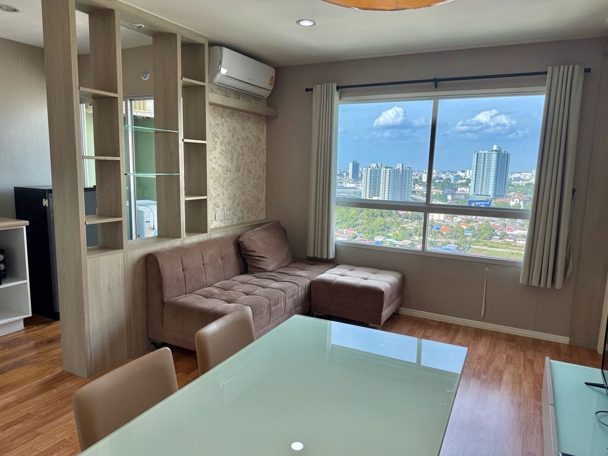 ให้เช่าคอนโดพระราม 5 ราชพฤกษ์ บางกรวย : 🏡 2ห้องนอน 2ห้องน้ำ แอร์3 ตัว 👉 จอดรถได้ 2 คัน 🏡ห้องสวย เครื่องใช้ไฟฟ้าครบ