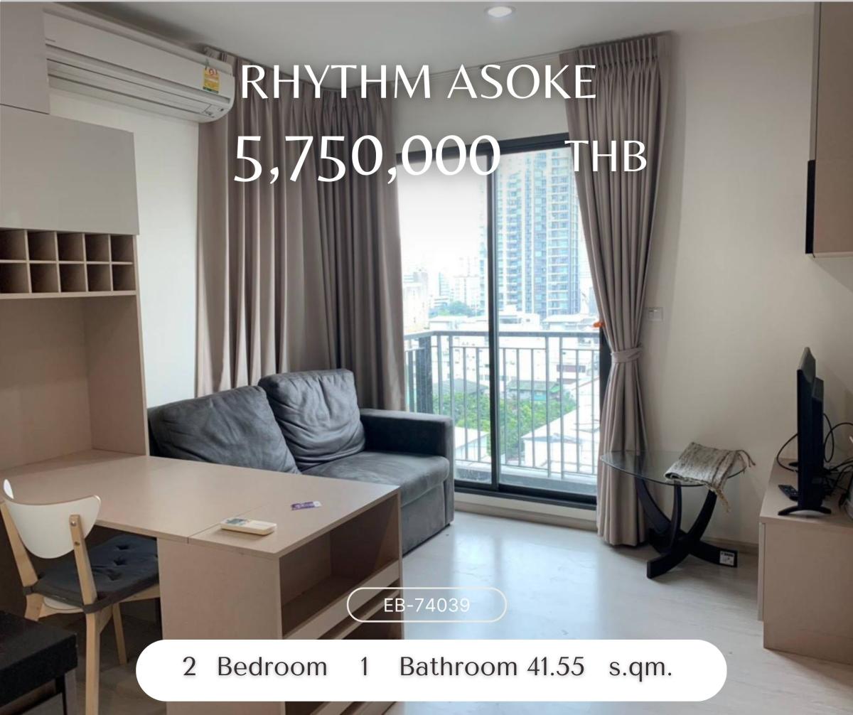 For SaleCondoRama9, Petchburi, RCA : RHYTHM Asoke Located on the main road of New CBD Rama 9, near MRT and Airport Link.