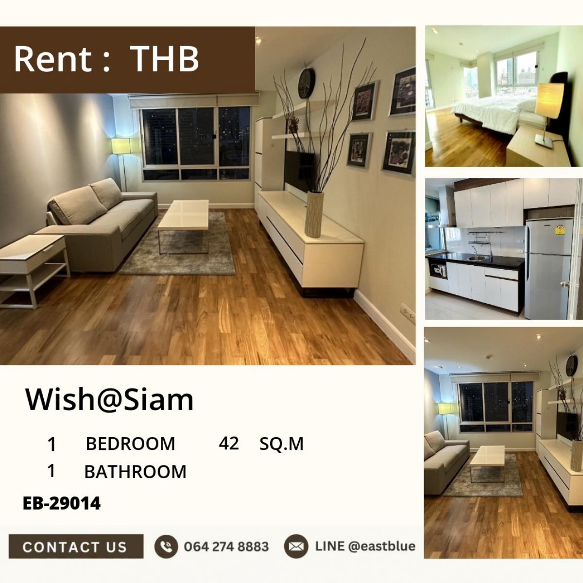 For SaleCondoRatchathewi,Phayathai : See the ready-to-move-in room! 1 bedroom next to BTS Ratchathewi @Wish@Siam
For sale at 3.99 million baht or rent starting at a price you'll love!