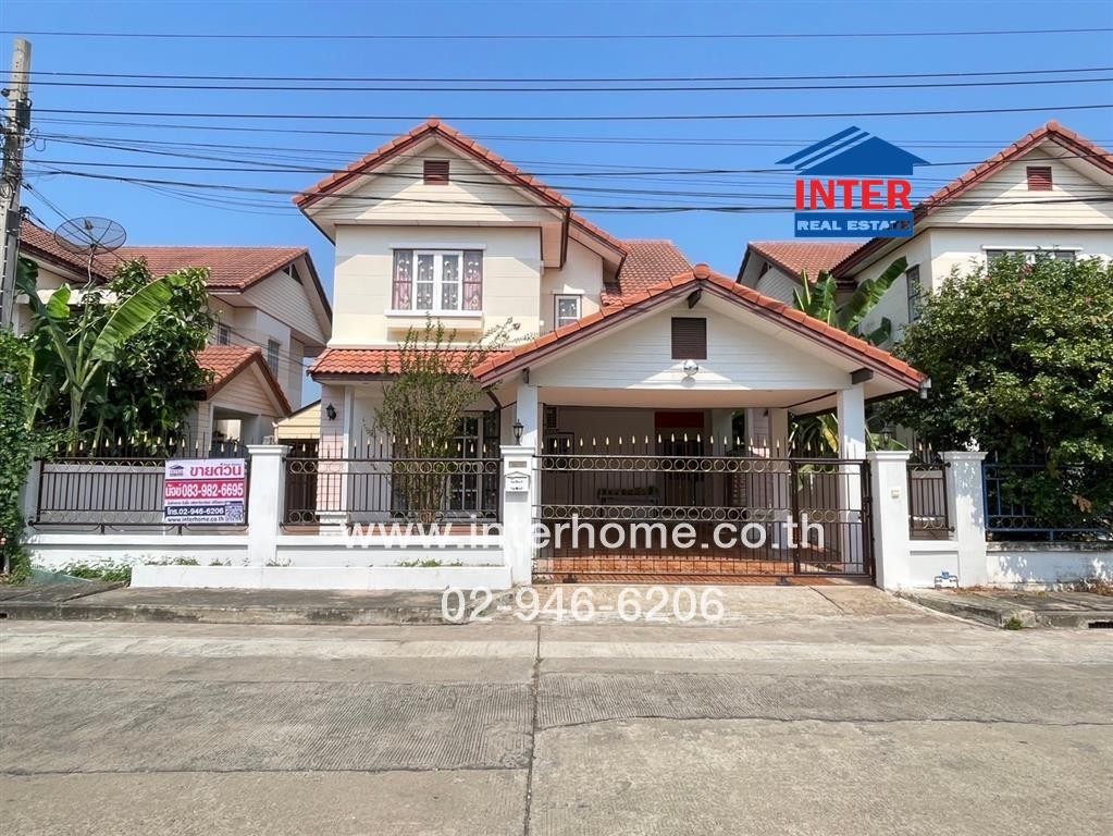ขายบ้านนนทบุรี บางใหญ่ บางบัวทอง : บ้านเดี่ยว 2 ชั้น 60 ตร.ว. หมู่บ้านนสุชา ถนนบางบัวทอง-สุพรรณบุรี ถนนกาญจนาภิเษก บางบัวทอง นนทบุรี