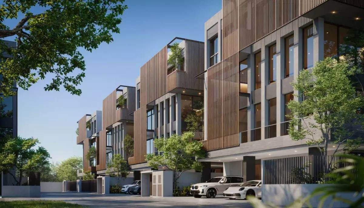 For SaleHouseRama5, Ratchapruek, Bangkruai : Sell ​​luxury houses for a new 3.5 floor project, 300 meters away from Robinson Ratchapruek, a good location near the mall and famous schools.