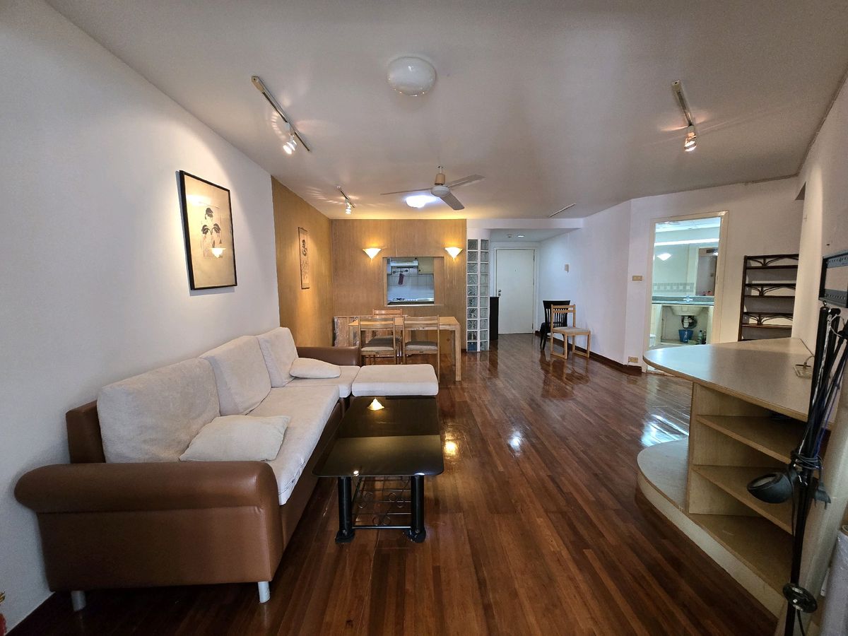 For RentCondoRama3 (Riverside),Satupadit : 2 beds for rent*** The balcony is very wide ** 1 year contract / 2 month warrant / 1 month advance