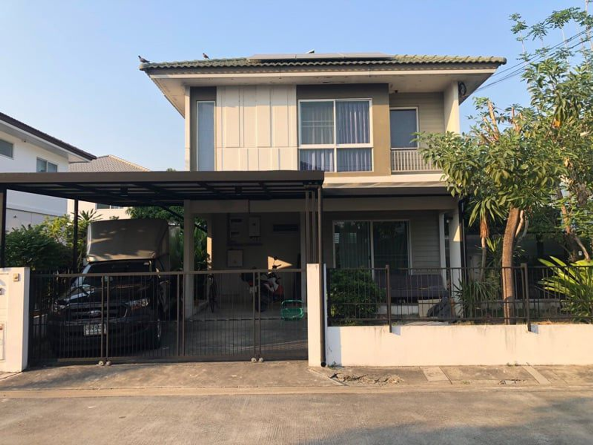 ขายบ้านนนทบุรี บางใหญ่ บางบัวทอง : บ้านเดี่ยว พร้อมโซลาร์เซลล์ 5kw หมู่บ้าน พฤกษ์ลดาบางใหญ่2