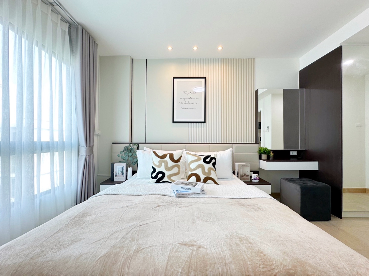 For SaleCondoKasetsart, Ratchayothin : 🚅 Near BTS Senanikhom 🤩 Large room, kitchen, close the balcony, newly decorated.