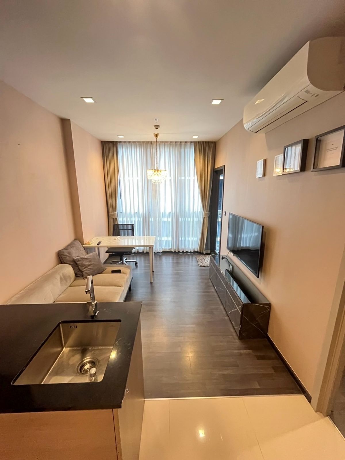 For RentCondoRama9, Petchburi, RCA : THE LINE ASOKE🌟1 bedroom 35 sq.m. Not a high floor, some view🌳 (No discount🔥)