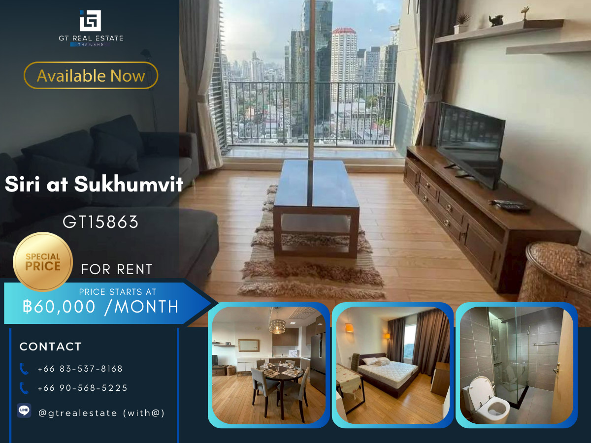 For RentCondoSukhumvit, Asoke, Thonglor : ✨ GT15863 | Condo Siri at Sukhumvit 38, beautiful room, fully furnished. Ready to rent