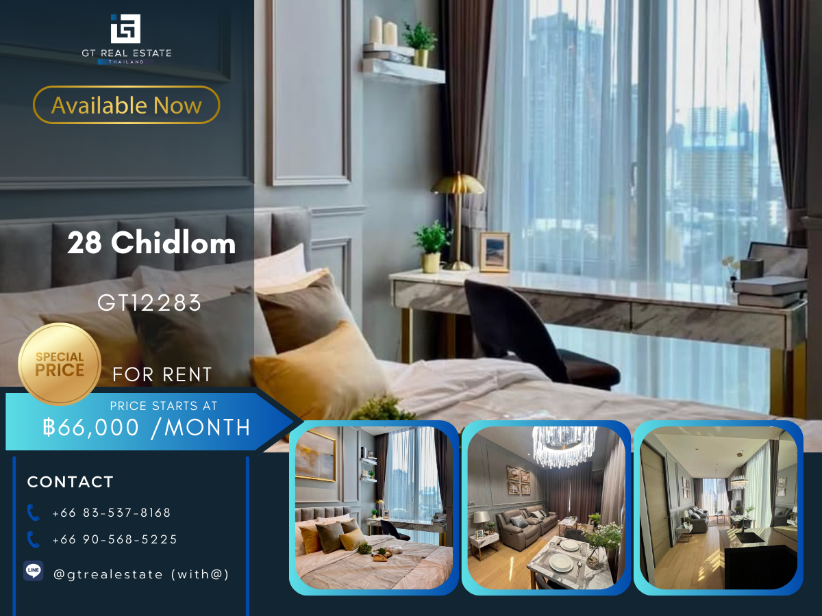 For RentCondoWitthayu, Chidlom, Langsuan, Ploenchit : Condo 28 CHIDLOM. Beautiful room, complete furniture. Ready to rent
