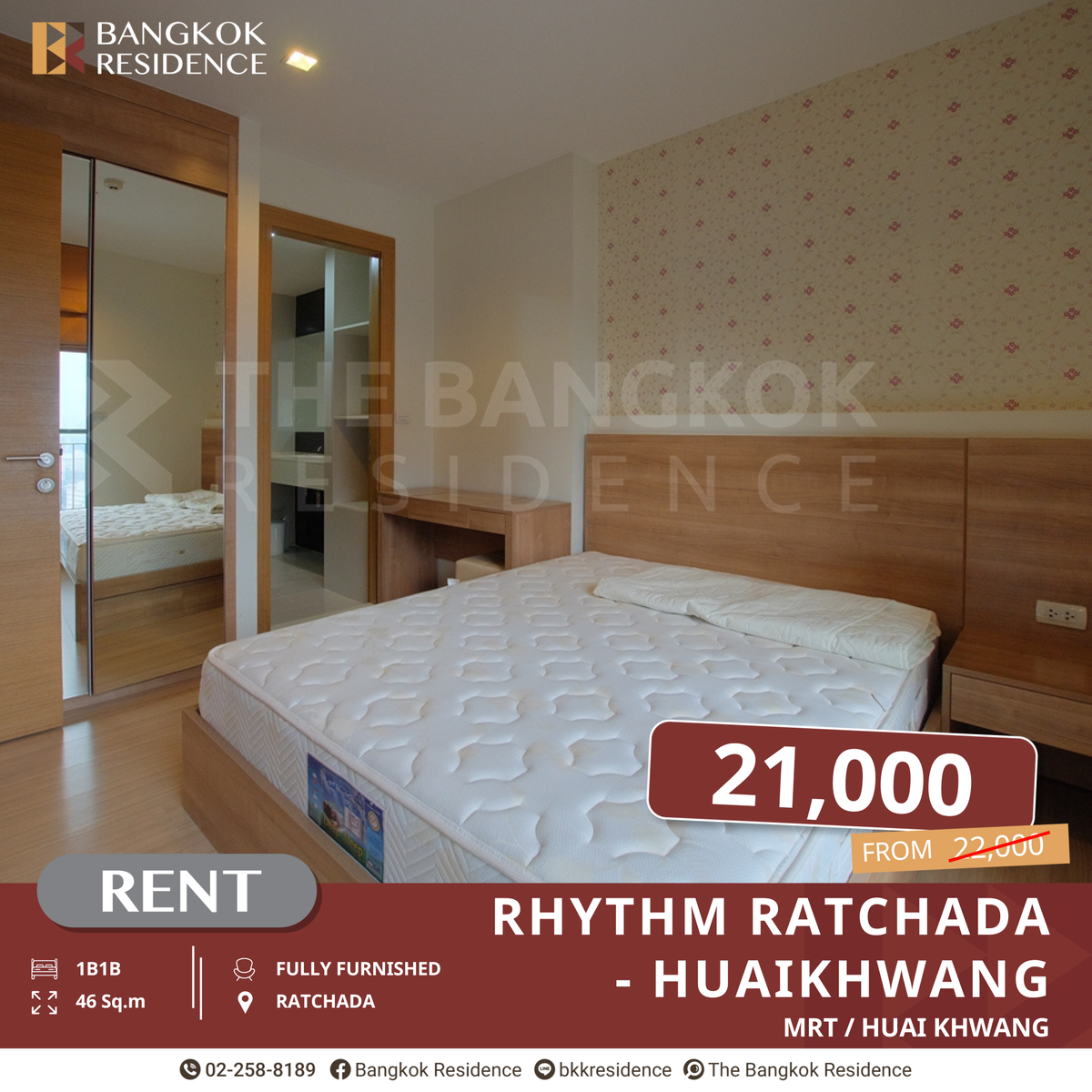 For RentCondoRatchadapisek, Huaikwang, Suttisan : RHYTHM Ratchada-Huaikhwang, Perfect for Travelers, MRT at Your Doorstep!