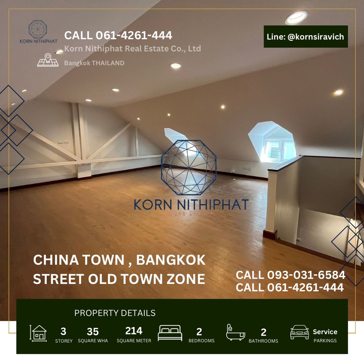 For RentShop HouseYaowarat, Banglamphu : Renting a commercial building, 2 booths, on the main road, Yaowarat area, near MRT Sam Yot, Khao San, old town