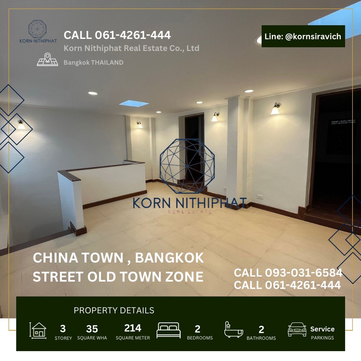 For RentShop HouseYaowarat, Banglamphu : Renting a commercial building, 2 booths, on the main road, Yaowarat area, near MRT Sam Yot, Khao San, old town