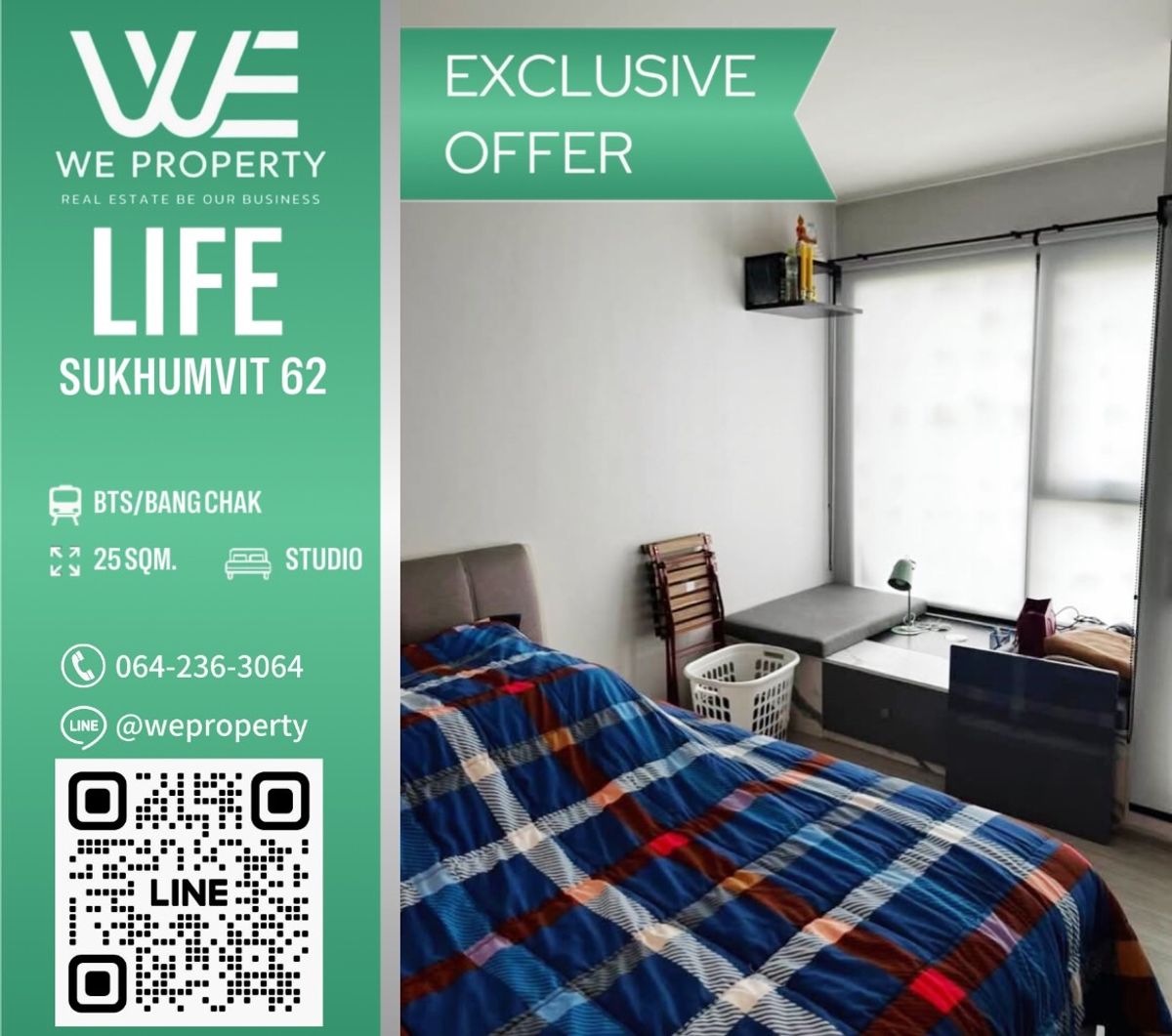ขายคอนโดอ่อนนุช อุดมสุข : ทิศใต้ลมดี ห้องสวยไม่เคยปล่อยเช่าราคาดี⭐Life Sukhumvit 62 (ไลฟ์ สุขุมวิท 62)